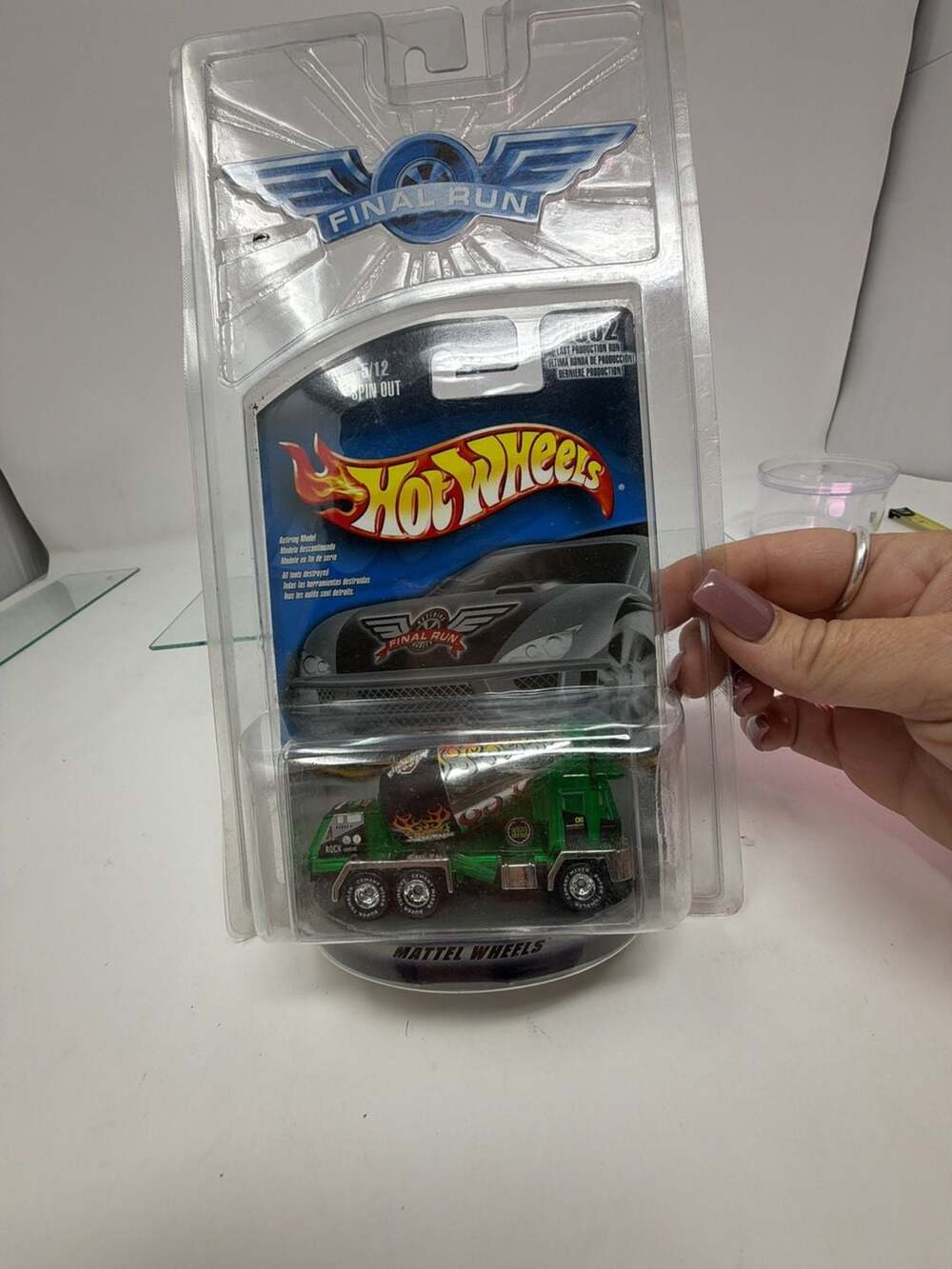 Hot Wheels Spin Out 2002 Final Run Cement Truck Green